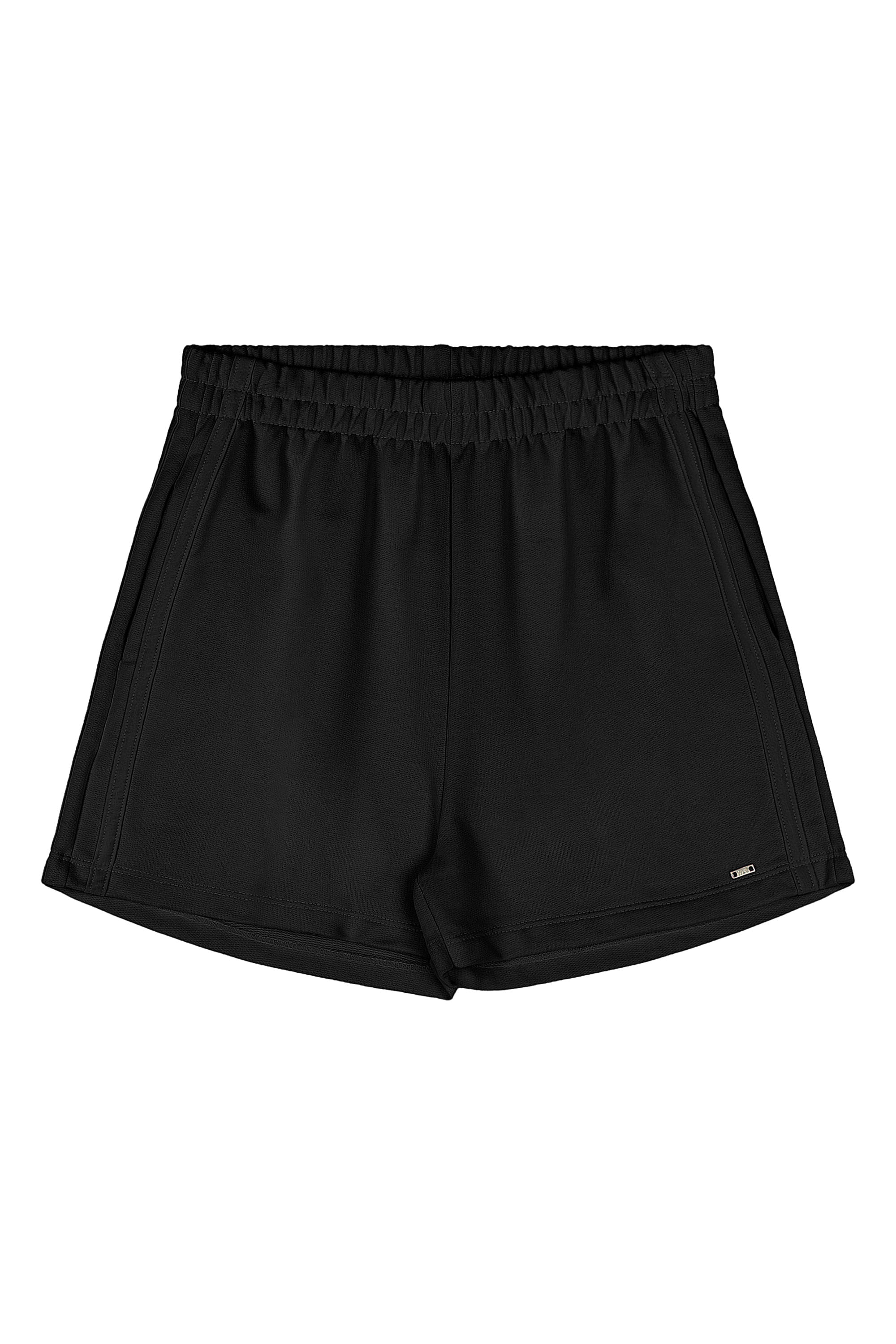 Conjunto Juvenil com Blusa e Short em Moletom para Menina (Preto) Gloss - Imagem 10